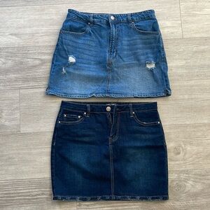 TWO Denim skirts Size M